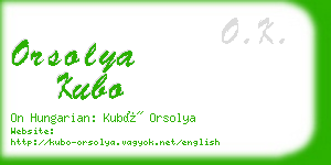 orsolya kubo business card